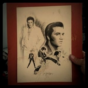 Black & White Drawings of ELVIS PRESLEY